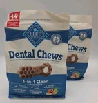 Dog Dental Chews Medium 14CT Treats Chicken Spearmint Blue Buffalo Exp 4/28 2PK. Fixed Price $32.00.