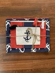 Mud Pie Sea Icon Trio Anchor Jute Cases Carryall Cosmetic Bag Of 3 New. Fixed Price $15.00.