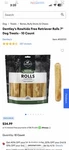 Dentley's Rawhide Alternative Rolls Chicken Flavor Dog Chews 10 Count. Fixed Price $22.12.
