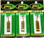 Jake's Spin Lure Lil-jakes Lil-gold 3 Pack 1/6 Oz Brass. Fixed Price $16.99.