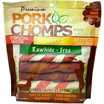 Premium Pork Chomps Twistz Assorted Bacon, Roasted & Chicken, Large 12CT. Fixed Price $30.46.
