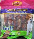 Gourmet Cadet Triple Chews Pork Hide Duck & Apple Packages Of (36) Dog Treat. Fixed Price $99.99.