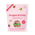 Bocces Bakery Wheat Free Dog Treats 5OZ New Burgers Fries Biscuits. Fixed Price $7.99.