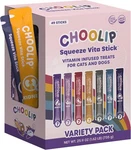 Choolip Squeeze Vita Stick Lickable Cat And Dog Treats 49-COUNT Variety Pack. Fixed Price $94.99.