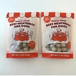 2 Packs Trader Joe Freeze-dried Beef Meatballs For Dogs 4 Oz Each. Fixed Price $20.99.